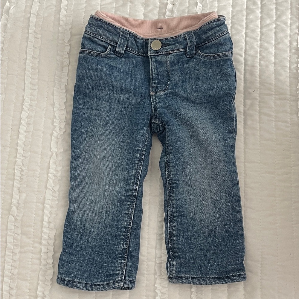 Gap Baby Denim Jeans with Pink Fleece Lining